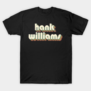 Retro Vintage Rainbow Hank Letters Distressed Style T-Shirt